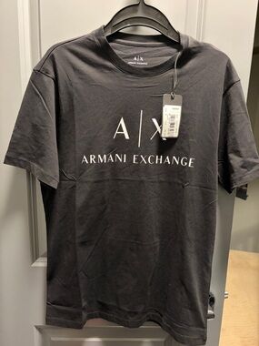 Armani Exchange Black A|X Logo Short Sleeve Tee